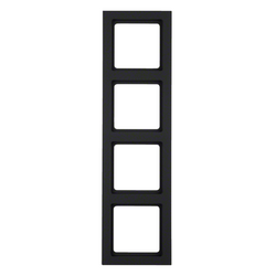 Рамка 4-местная Berker Q3 Антрацит 10146096 Hager - зображення 1