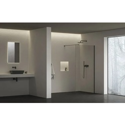 Душова кабіна Walk-In Air Чорний 120 Transparent Ravak - зображення 1