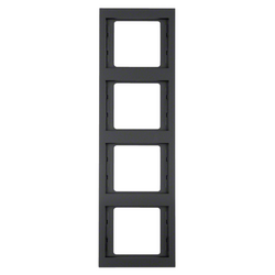Рамка 4-місна Berker K1 Антрацит вертикальна 13437006 Hager - зображення 1