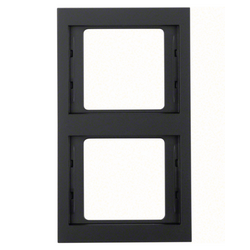 Рамка 2-местная Berker K1 Антрацит вертикальная 13237006 Hager - зображення 1