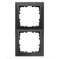 Рамка 2-местная Berker S1 Антрацит 10129949 Hager - зображення 1