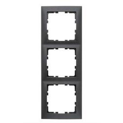 Рамка 3-местная Berker S1 Антрацит 10139949 Hager - зображення 1