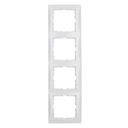 Рамка 4-местная Berker S1 Полярно-белый 10148989 Hager - зображення 1