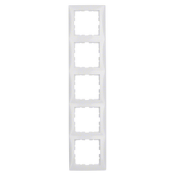 Рамка 5-местная Berker S1 Полярно-Белый 10158989 Hager - зображення 1