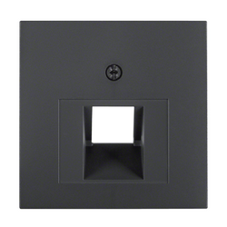 Накладка розетки UAE Berker S1 Антрацит 14071606 Hager - зображення 1