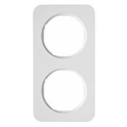 Рамка 2-местная Berker R1 Полярно-Белый 10122189 Hager - зображення 1