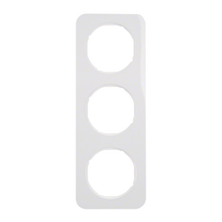 Рамка 3-местная Berker R1 Полярно-Белый 10132189 Hager - зображення 1