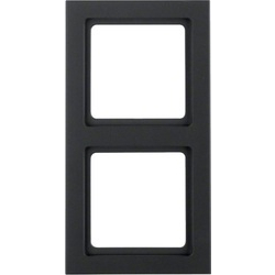 Рамка 2-местная Berker Q3 Антрацит 10126096 Hager - зображення 1