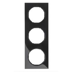 Рамка 3-местная Berker R3 Черный 10132245 Hager - зображення 1