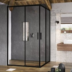 Душова кабіна BLSRV2K-120 Transparent Black X1XMG0300Z1 RAVAK - зображення 1