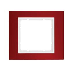 Рамка 1-місна Berker B3 Червоний-Полярно-Білий 10113022 Hager - зображення 1
