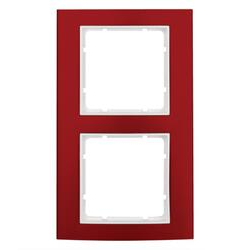 Рамка 2-місна Berker B3 Червоний-Полярно-Білий 10123022 Hager - зображення 1