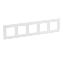 Рамка 5-местная Niloe Step Белый 863195 Legrand - зображення 1