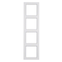 Рамка 4-местная Berker Q3 Полярно-белый 10146099 Hager - зображення 1