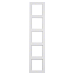 Рамка 5-местная Berker Q3 Полярно-белый 10156099 Hager - зображення 1