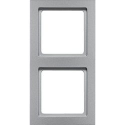 Рамка 2-местная Berker Q3 Алюминий 10126094 Hager - зображення 1