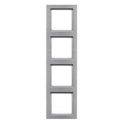 Рамка 4-местная Berker Q3 Алюминий 10146094 Hager - зображення 1