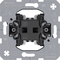 Вимикач 2-клавішний 10А Berker 3035 Hager - зображення 1