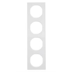 Рамка 4-местная Berker R3 Полярно-Белый 10142289 Hager - зображення 1