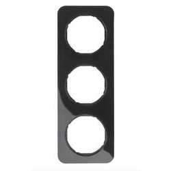 Рамка 3-местная Berker R1 Черный 10132145 Hager - зображення 1