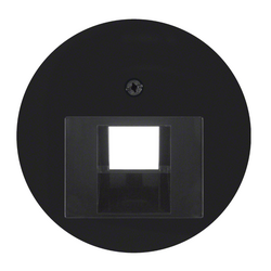 Накладка розетки UAE Berker Чорний 14072045 Hager - зображення 1