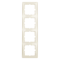 Рамка 4-местная Berker S1 Белый 10148982 Hager - зображення 1