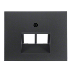 Накладка розетки UAE-E-Dat Berker K1 Антрацит 14097006 Hager - зображення 1
