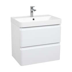 Шафка з умивальником Акцент Люкс 60 Deep White matt Аква Родос - зображення 1