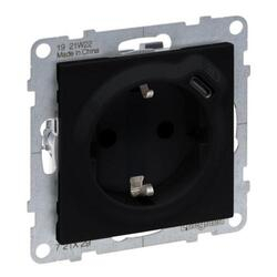 Розетка комбинированная со шторками 2К+С 16A+USB Тип C 1,5A 250В Suno 721429 Legrand - зображення 1