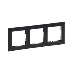 Рамка 3-местная Suno Черный паттерн 721573 Legrand - зображення 1