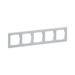 Рамка 5-местная Suno Алюминий 721515 Legrand - зображення 1