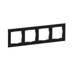 Рамка 4-местная Suno Черный 721524 Legrand - зображення 1