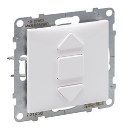 Выключатель жалюзи кнопочный 2-позиционный 6А 250В Suno Белый 721138 Legrand - зображення 1