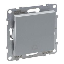 Выключатель 1-клавишный с символом звонок 6А Suno Алюминий 721313 Legrand - зображення 1