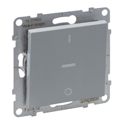 Выключатель 1-клавишный двухполюсный 10А Suno Алюминий 721312 Legrand - зображення 1