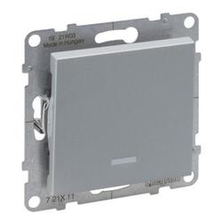 Выключатель 1-клавишный автоматические клеммы 10А Suno Алюминий 721311 Legrand - зображення 1