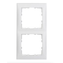 Рамка 2-місна Berker matt S1 Полярно-Білий 10129909 Hager - зображення 1