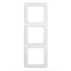 Рамка 3-местная Berker matt S1 Полярное Белье 10139909 Hager - зображення 1