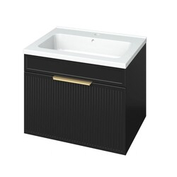 Шафка з умивальником Родео 60 Адель чорний Mirater - зображення 1