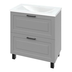 Шафка з умивальником Глорія 60 Альба сірий Mirater - зображення 1