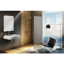 Душова кабіна Walk-In Wall Set Полірований алюмінь 140 Transparent Ravak - зображення 1