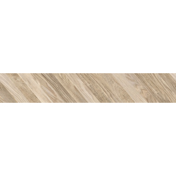 Плитка керамогранитная Wood Chevron Left бежевый 150x900x10 Golden Tile - зображення 1