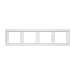 Рамка 4-місна Berker K1 Полярно-Білий горизонтальна 13837009 Hager - зображення 1