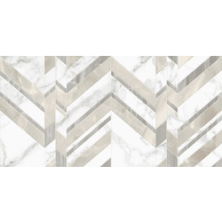 Плитка стінова Marmo Bianco шеврон 300x600x9 Golden Tile - зображення 1