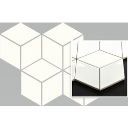 Мозаика Uniwersalna Bianco Romb Braid 205x238x6 Paradyz - зображення 1