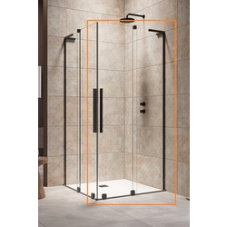Душова кабіна (половина) Furo SL KDD 120 R Black RADAWAY - зображення 1