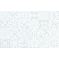 Плитка настенная Sansa White Pattern GLOSSY 250x400x8 Cersanit - зображення 1