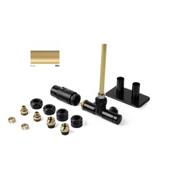 Набір вентилів інтегрований термостатичний лівий Ral Brass Unico All in One Terma - зображення 1