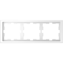 Рамка 3-местная горизонтальная Белый MERTEN (MTN4030-6535), Schneider Electric - зображення 1