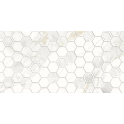 Плитка настенная Sentimento Hexagon белый 300x600x9 Golden Tile - зображення 1